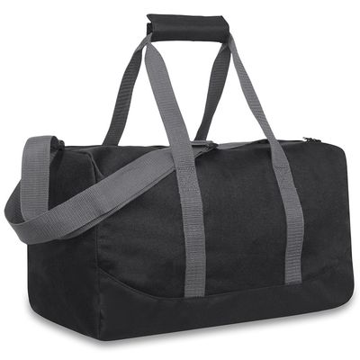 30 Liter, 17 Inch Canvas Duffle Bags for Men and Women Travel Weekender Overnight Carry-On Shoulder Duffel Tote Bags (Black)