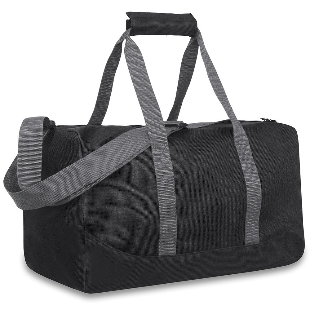 30 Liter, 17 Inch Canvas Duffle Bags for Men and Women Travel Weekender Overnight Carry-On Shoulder Duffel Tote Bags (Black)