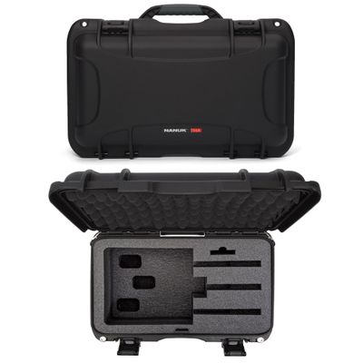 NANUK 918 Hard Case with 3 UP Custom Foam Insert, IP67 Waterproof & Crushproof, Rugged Construction for Ultimate Protection, Made in Canada Black (16.9 x 12.9 x 9.3)