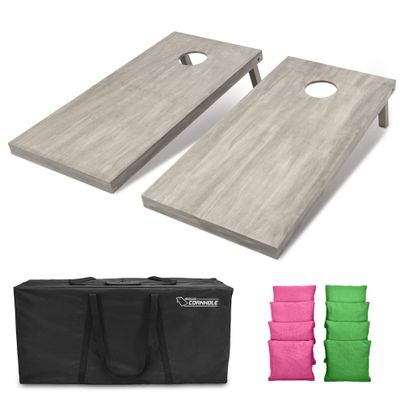 GoSports 4'x2' Regulation Size Wooden Cornhole Boards Set | Includes Carrying Case and Bean Bags (Choose Your Colors) Over 100 Color Combinations