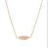 14k Gold-Filled Chain Necklaces with Organic Beige Mother of Pearl (Shell) Centerpiece, 18" view 1