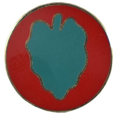 24TH INFANTRY DIVISION PIN OR HAT PIN - Size 7/8" - VETERAN OWNED BUSINESS