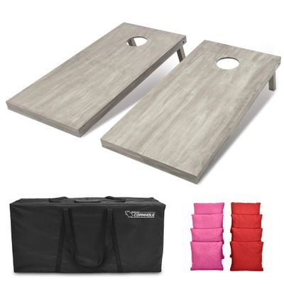GoSports 4'x2' Regulation Size Wooden Cornhole Boards Set | Includes Carrying Case and Bean Bags (Choose Your Colors) Over 100 Color Combinations