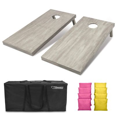 GoSports 4'x2' Regulation Size Wooden Cornhole Boards Set | Includes Carrying Case and Bean Bags (Choose Your Colors) Over 100 Color Combinations