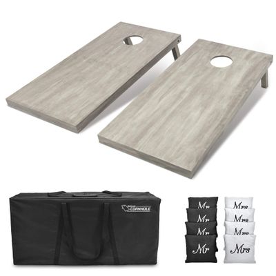 GoSports 4'x2' Regulation Size Wooden Cornhole Boards Set | Includes Carrying Case and Bean Bags (Choose Your Colors) Over 100 Color Combinations