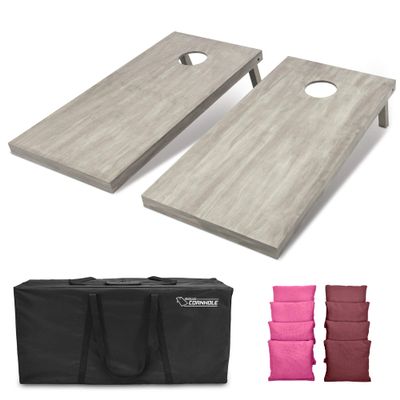 GoSports 4'x2' Regulation Size Wooden Cornhole Boards Set | Includes Carrying Case and Bean Bags (Choose Your Colors) Over 100 Color Combinations