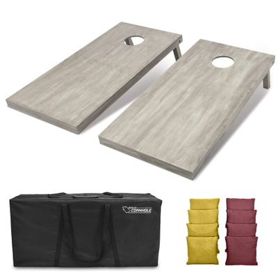 GoSports 4'x2' Regulation Size Wooden Cornhole Boards Set | Includes Carrying Case and Bean Bags (Choose Your Colors) Over 100 Color Combinations