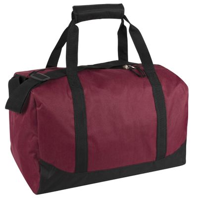 30 Liter, 17 Inch Canvas Duffle Bags for Men and Women Travel Weekender Overnight Carry-On Shoulder Duffel Tote Bags (Red)