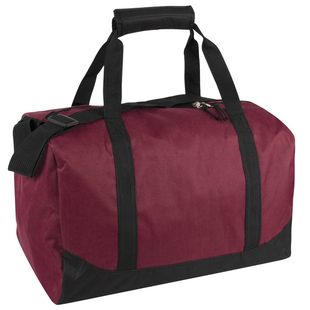 30 Liter, 17 Inch Canvas Duffle Bags for Men and Women Travel Weekender Overnight Carry-On Shoulder Duffel Tote Bags (Red)
