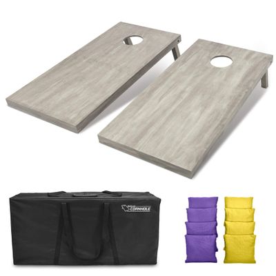 GoSports 4'x2' Regulation Size Wooden Cornhole Boards Set | Includes Carrying Case and Bean Bags (Choose Your Colors) Over 100 Color Combinations