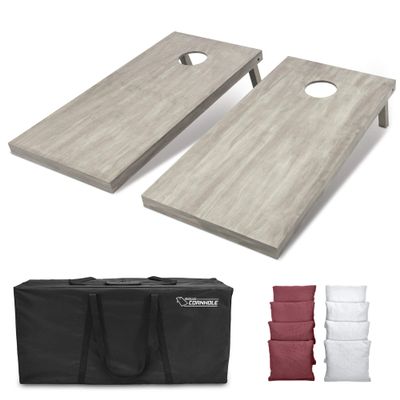 GoSports 4'x2' Regulation Size Wooden Cornhole Boards Set | Includes Carrying Case and Bean Bags (Choose Your Colors) Over 100 Color Combinations