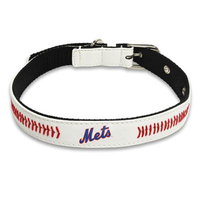 MLB Dog Collar New York Mets New Signature PRO PVC-Leather Premium Pet Collars Extra Tough & Durable! Super Stylish! Size: Medium Adjustable 16-20" Length x 1" Width