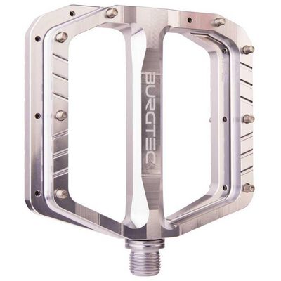 Burgtec Penthouse Mk5 Flat Pedals Silver, Crmo