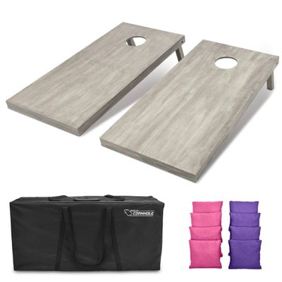 GoSports 4'x2' Regulation Size Wooden Cornhole Boards Set | Includes Carrying Case and Bean Bags (Choose Your Colors) Over 100 Color Combinations