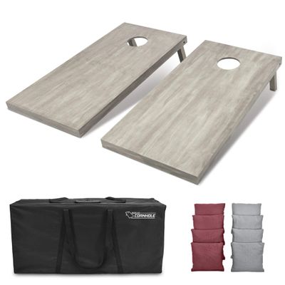 GoSports 4'x2' Regulation Size Wooden Cornhole Boards Set | Includes Carrying Case and Bean Bags (Choose Your Colors) Over 100 Color Combinations