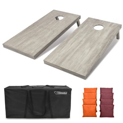 GoSports 4'x2' Regulation Size Wooden Cornhole Boards Set | Includes Carrying Case and Bean Bags (Choose Your Colors) Over 100 Color Combinations