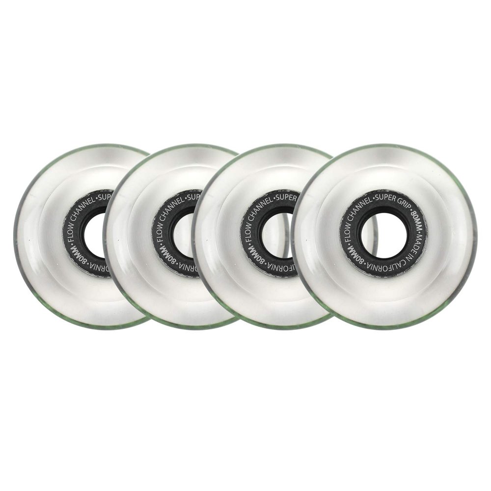Labeda Slime Roller Hockey Wheels 80mm X-Soft (76A) 4-Pack Black