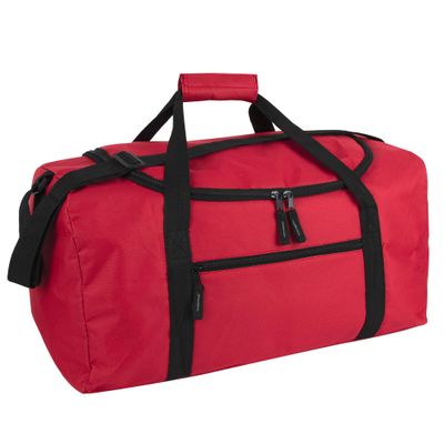 20 Inch, 40 Liter Duffel Bag for Men, Women Travel Weekender Overnight Carry-on Shoulder Duffel Tote Bag (Red)