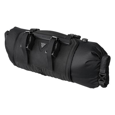 Topeak FrontLoader Bike Bag (Black) 8L Waterproof Handlebar Bag for Bikepacking, Includes Removable Dry Bag, Quick-Release Mounts & Air Release Valve