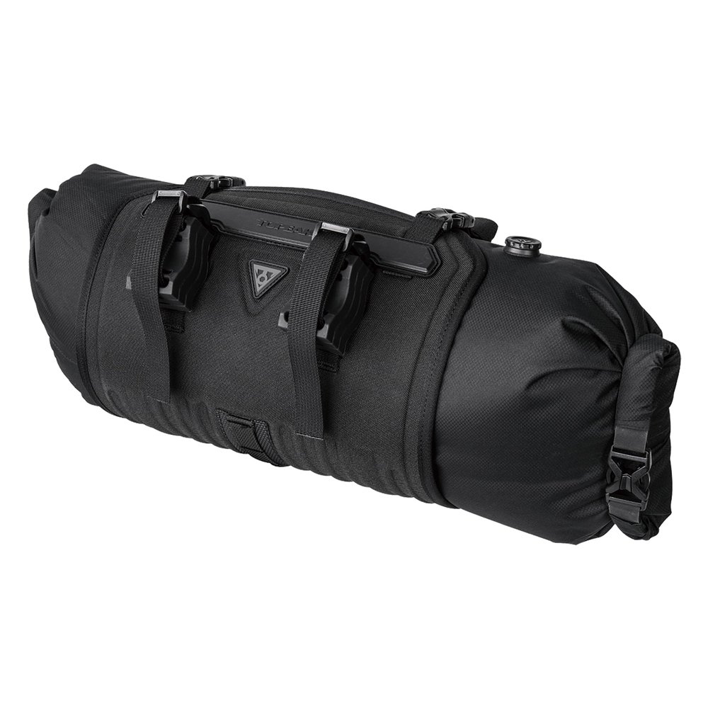 Topeak FrontLoader Bike Bag (Black)  8L Waterproof Handlebar Bag for Bikepacking, Includes Removable Dry Bag, Quick-Release Mounts & Air Release Valve