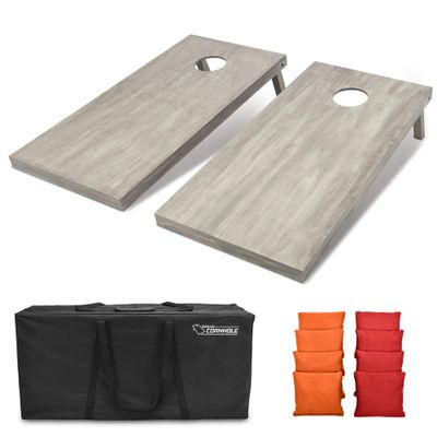 GoSports 4'x2' Regulation Size Wooden Cornhole Boards Set | Includes Carrying Case and Bean Bags (Choose Your Colors) Over 100 Color Combinations