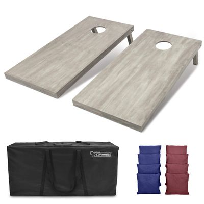 GoSports 4'x2' Regulation Size Wooden Cornhole Boards Set | Includes Carrying Case and Bean Bags (Choose Your Colors) Over 100 Color Combinations