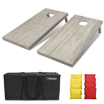 GoSports 4'x2' Regulation Size Wooden Cornhole Boards Set | Includes Carrying Case and Bean Bags (Choose Your Colors) Over 100 Color Combinations