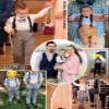 SANGTREE Baby Boys Clothes, Long Sleeve Button Down Dress Shirt with Bowtie + Suspender Pants for Boy, 7# White, Tag 80 = 12-18 Months view 3