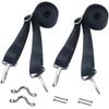 Vtete 2 Pcs Adjustable Bimini Boat Top Straps with All 2 Snap Hooks on Each End (Not Need to Sewn It) - Marine & Awning Webbing Straps with Loops + Eye Straps - 28 inch ~ 60 inch Boat Awning Hardware view 1