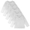 HonestBaby 5-Pack Long Sleeve T Shirts 100% Organic Cotton for Toddler, Little Kids Boys, Girls, Bright White, 5T view 1