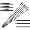 IRQ 31 Inch Carbon Arrow Quiver Set Spine 400 for Compound Recurve Long Bows Target Practice and Hunting Arrows, 12 Pack Carbon Fiber Arrow Plus 1 Quiver view 4