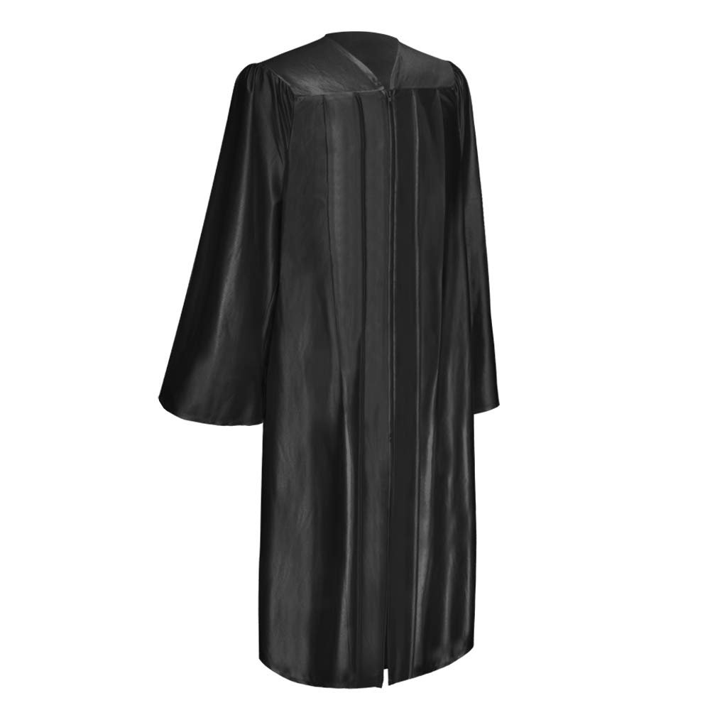 Endea Church Shiny Choir Robe (66 (6'9" - 6'11"), Black)
