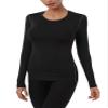 NELEUS Women's 3 Pack Dry Fit Athletic Compression Long Sleeve T Shirt,Black,Grey,White,X-Large view 2