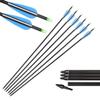 IRQ 31 Inch Carbon Arrow Quiver Set Spine 400 for Compound Recurve Long Bows Target Practice and Hunting Arrows, 12 Pack Carbon Fiber Arrow Plus 1 Quiver view 2