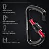 FresKaro Carabiner Clip, Locking and Small, Heavy Duty Carbineers, Key and Keychain Clips, Black Karabiner 3inch, Aluminum, D-Ring, for Belt, Hammock, Weight Bearing, Hiking, Dog Crate, 3Pack view 3