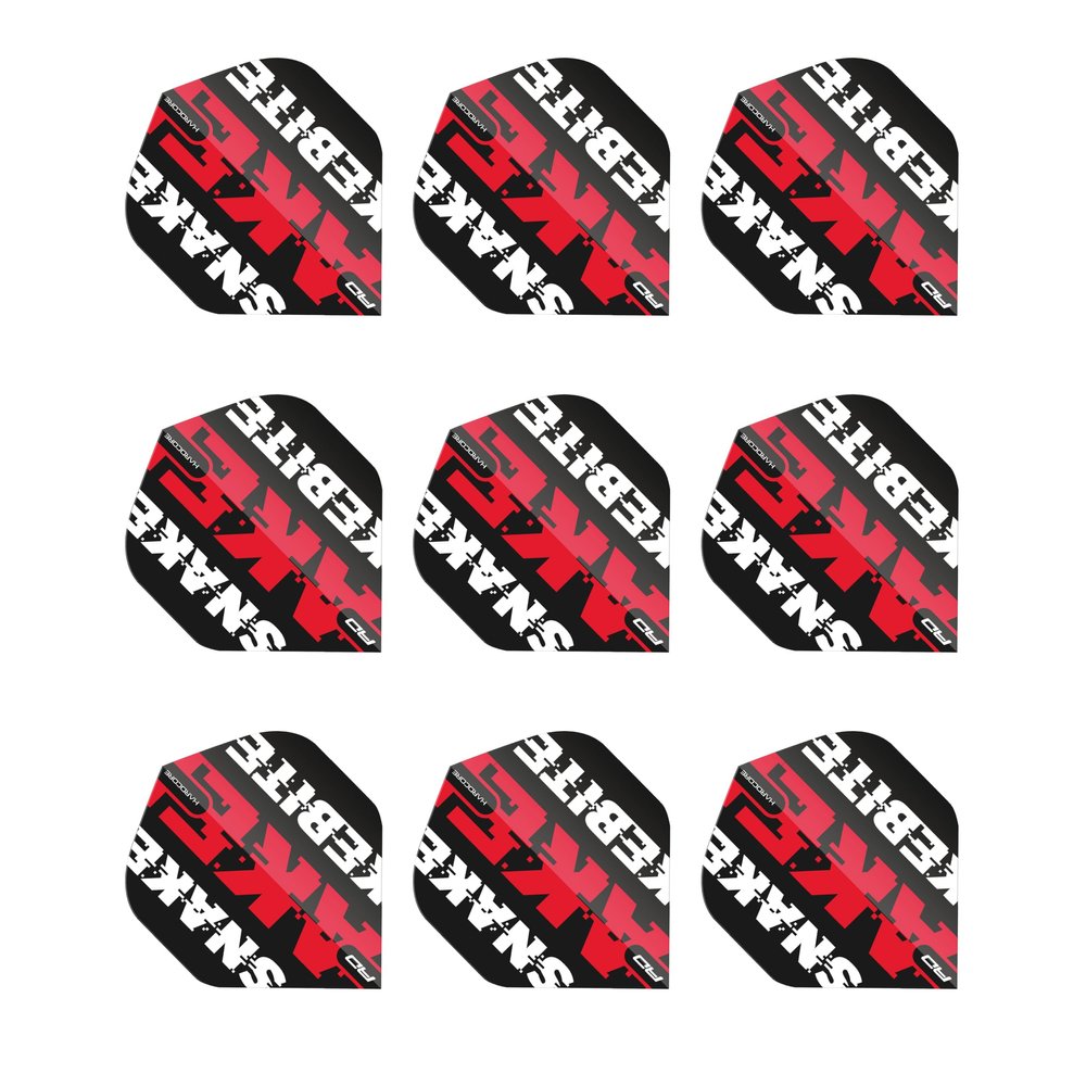 Hardcore Peter Wright - Snakebite Red Flights (3 Sets per Pack)