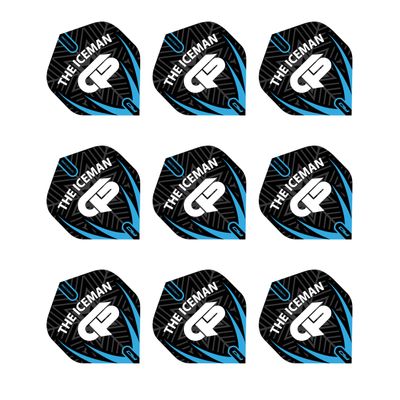 RED DRAGON Hardcore Gerwyn Price - Black, White & Grey Logo Flights (3 Sets per Pack)