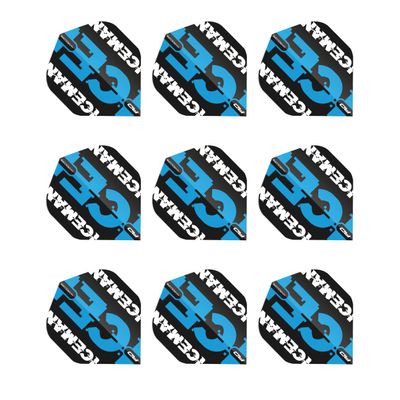 RED DRAGON Hardcore Gerwyn Price - Black & Blue Logo Flights (3 Sets per Pack)