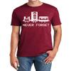 Never Forget Funny T Shirt for Men  Retro Mens Shirt Vintage Audio Cassette Graphic Tee  Cool Shirts for Men Burgundy Heather XX-Large view 1