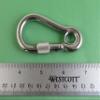 US STAINLESS Stainless Steel 316 Spring Hook with Screw Nut and Eyelet Carabiner 5/16" (8mm) Marine Grade view 2