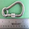 US STAINLESS Stainless Steel 316 Spring Hook with Screw Nut and Eyelet Carabiner 5/16" (8mm) Marine Grade view 4