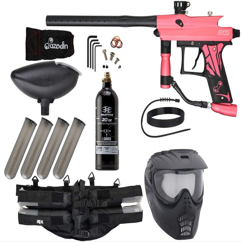 Action Village Azodin KAOS 3 Paintball Gun Epic Package Kit (Dust Pink with Dust Black Parts)