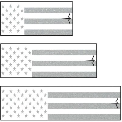 White Water Archery White American Flag Reflective Arrow Wraps 15 Pc Pack Choose Length Width (5, 1.25)