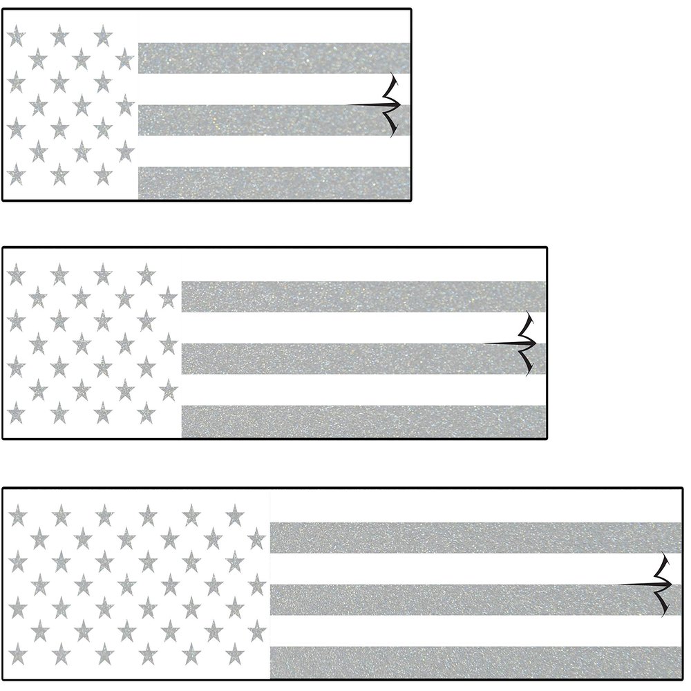 White Water Archery White American Flag Reflective Arrow Wraps 15 Pc Pack Choose Length Width (5, 1.25)