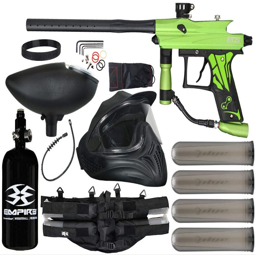 Action Village Azodin KAOS 3 Paintball Gun Legendary Package Kit (Dust Green with Dust Black Parts)
