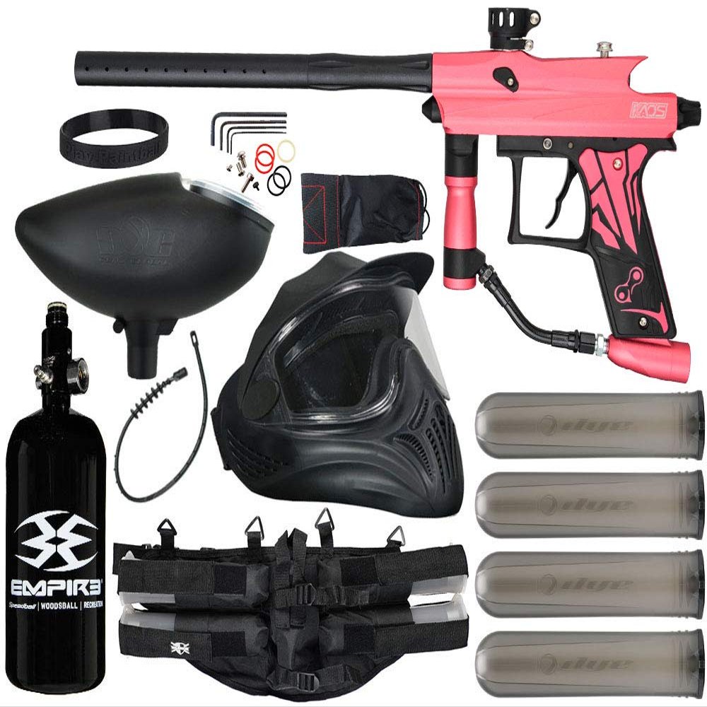 Action Village Azodin KAOS 3 Paintball Gun Legendary Package Kit (Dust Pink with Dust Black Parts)