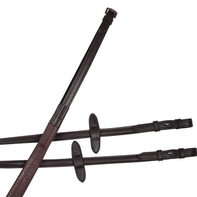 Collegiate Syntovia+ Rubber Reins, Brown, 5/8"x54"