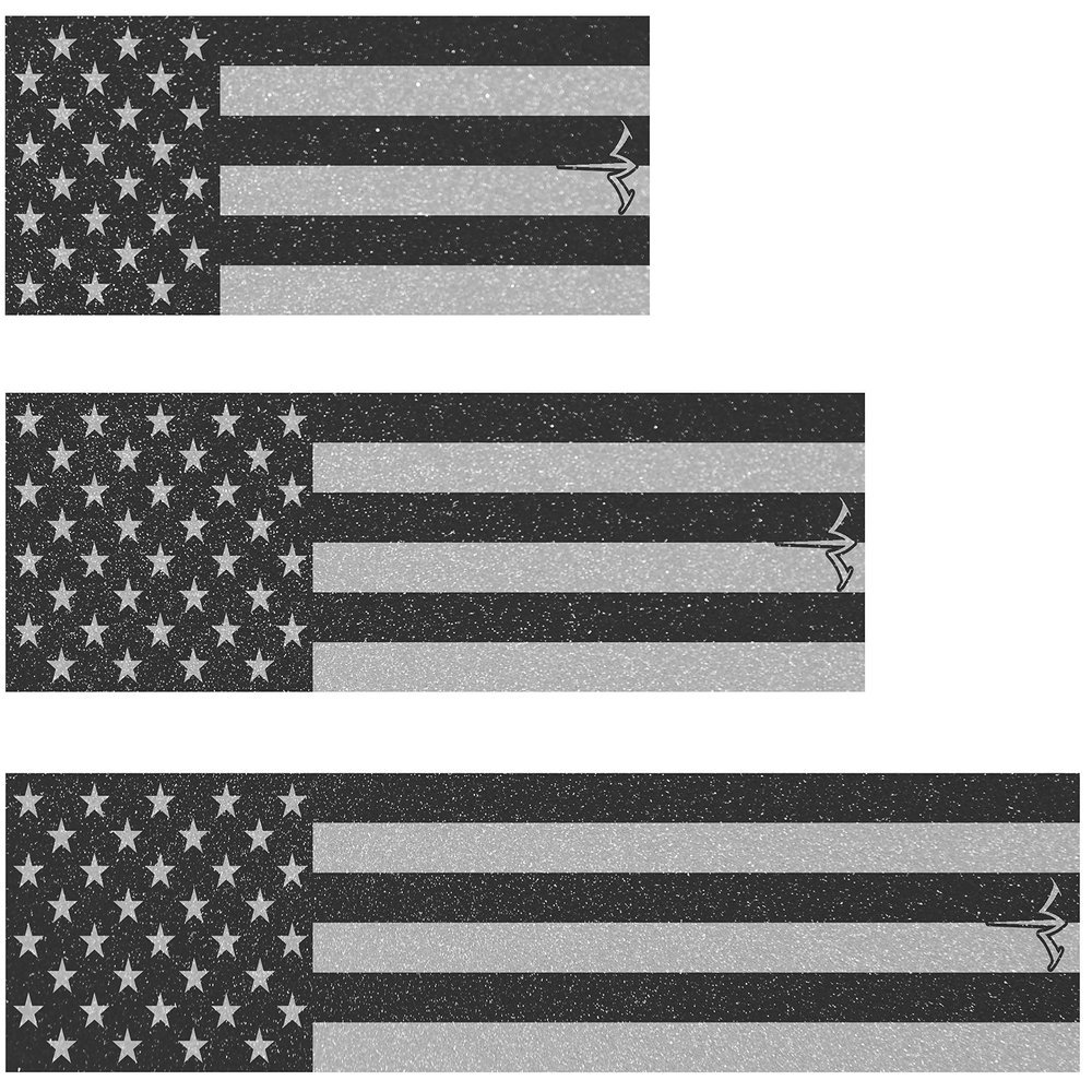 White Water Archery Black American Flag Reflective Arrow Wraps 15 Pc Pack Choose Length Width (5, .75)