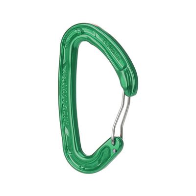 Wild Country Helium 3.0 Rock Climbing Carabiner - Large Wiregate, Lightweight Aluminum Carabiner - Green - One Size