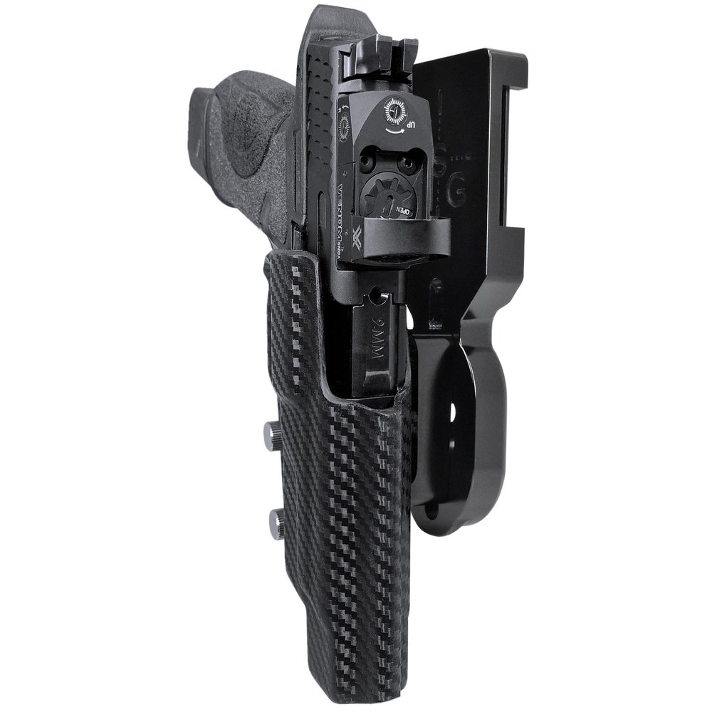 Pro Heavy Duty Competition Holster fits SW MP9/MP40 M2.0 5in - Polymer/Metal Models (Right-Hand Draw, Black/Carbon Fiber)
